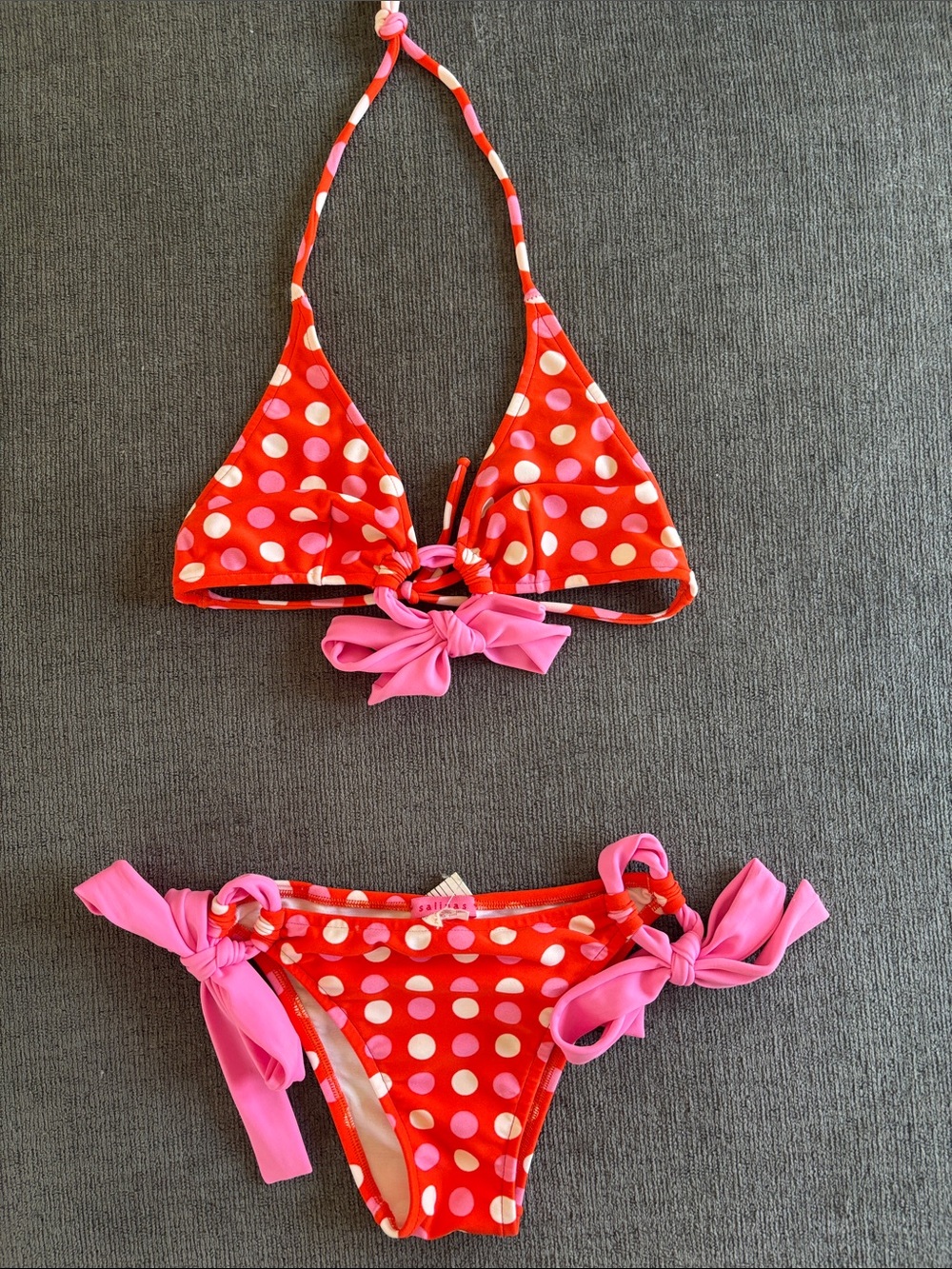 NWT RARE Salinas red and pink tie set. Size small